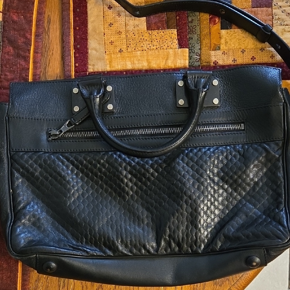 Authentic Rag & Bone Black Vintage Leather Women's Handbag - Picture 2 of 7